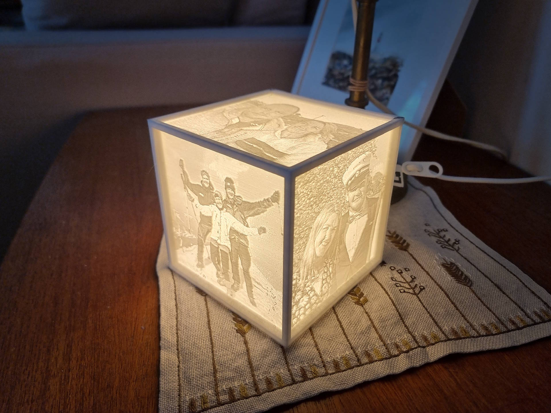 Exempel på lithophane-kub